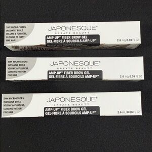 3 Japonesque Amp-Up Fiber Brow Gels in Dark Fonce shade Retails $12+ EACH!
